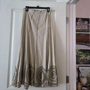 Vintage Bamboo Traders Flare Maxi Skirt Western Chic Bogo Festival Wmns S Cotton